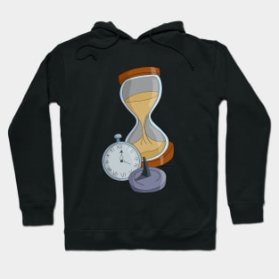 Hourglass, sundial and pocket watch Hoodie